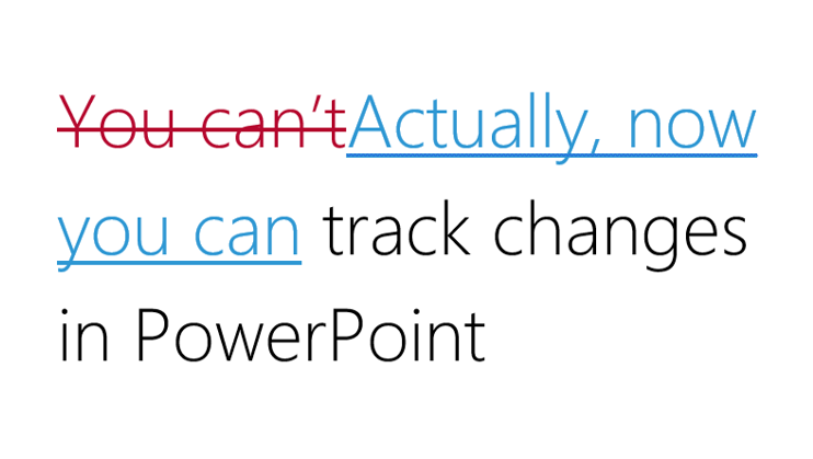 Track changes in PowerPoint